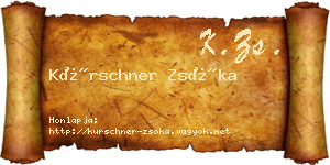 Kürschner Zsóka névjegykártya